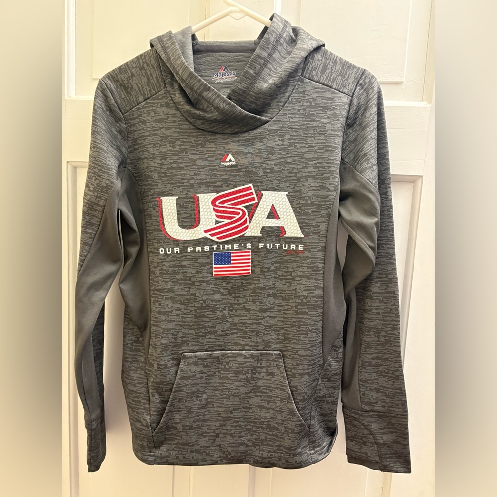 Boys S USA baseball hooded sweatshirt
